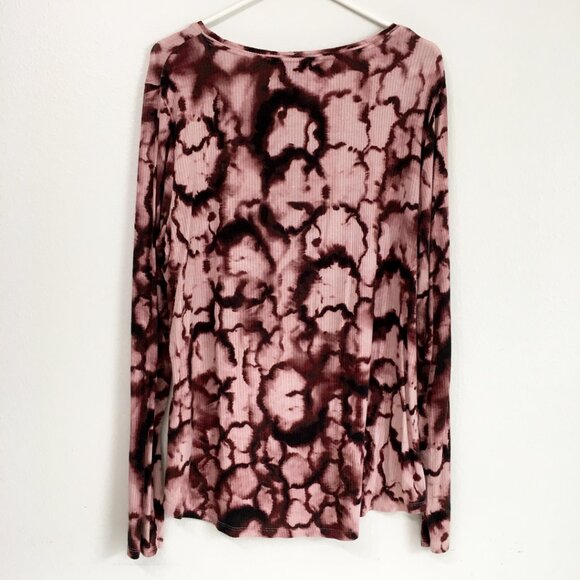 Simply Vera Women's Long-sleeve Tie-dye T-Shirt shirt Size Large - Picture 2 of 8